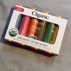 Cliganic Organic Lip Balm Set NWOT